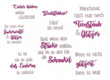 Stickserie - Crazy Unicorn Sprüche